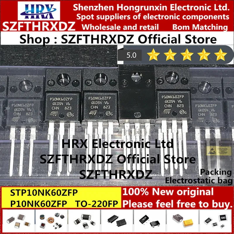 Новинка 100% оригинальный STP10NK60ZFP P10NK60ZFP TO 220F STP10NK60Z P10NK60Z 220 STW10NK60Z W10NK60Z 247 MOSFET N Ch 600V