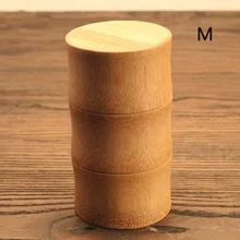Tea Container Bamboo Odourless Organizer With Lid Jar Home Storage Bottle Portable Practical Travel Durable Canister Seal