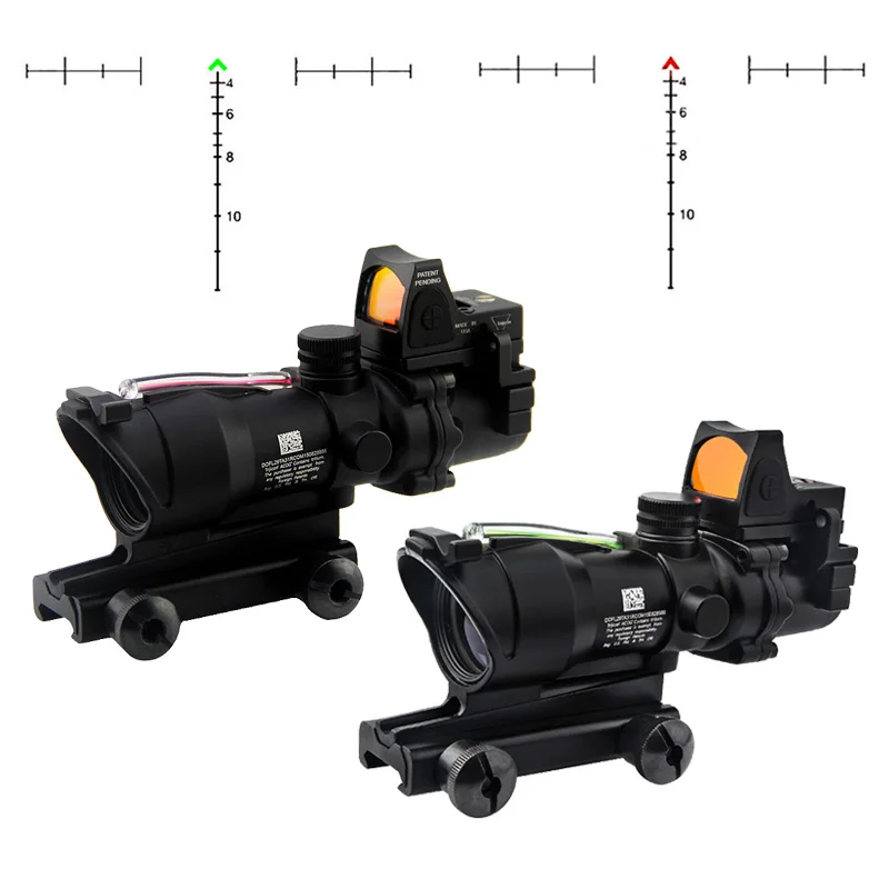 Тактический Оптический прицел Trijicon ACOG 4x32 реальная фотолупа с красной подсветкой