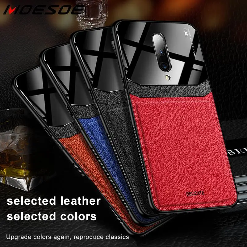 

Phone Case For Oneplus 7 Pro 6 6t Leather Case Luxury Hybrid Acrylic Slim Hard Matte Back Cover For One Plus 6 t Coque 1+ 7 7pro