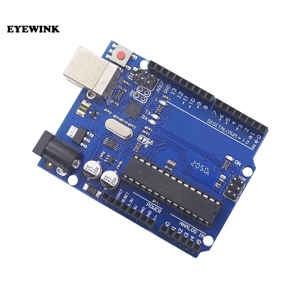 10PCS UNO R3 Official Box ATMEGA16U2+MEGA328P Chip For Arduino Development board + USB CABLE | Электронные компоненты и