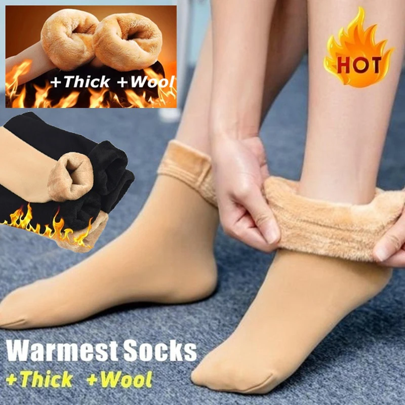 

2 Pairs Women Versatile Socks Unisex Fluff Imitation Nylon Floor Socks Warm Plush Snow Socks Autumn and Winter High Quality