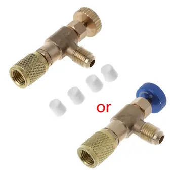 

R22 R22 Air Conditioning Safety Valve Fluoride Charging Quick Coupler Connector Adapters 1/4\" Inch Male/Female Thread Tool