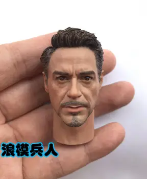 

1/6 Iron Tony Man Calm Head Sculpt Fit 12" Male Soldier Action Figure Doll Toy