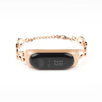 

For Xiaomi Mi Band 4 Bracelet Metal Stainless Steel Chain Wrist Band Strap for Xiaomi Mi Band 4 Wristband Replacement Band #30