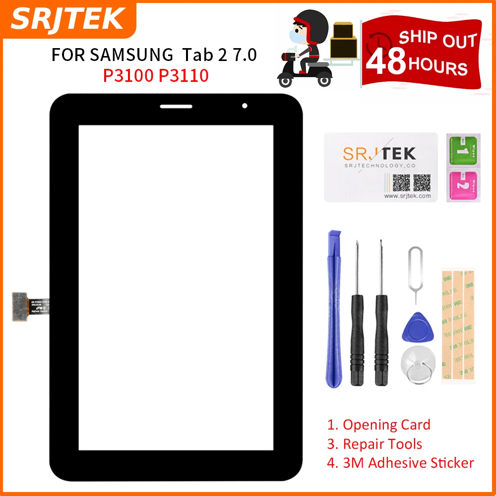 Srjtek 7 &quotдля Samsung Galaxy Tab 2 0 P3100 P3110 сенсорный экран панель стекло датчик дигитайзер