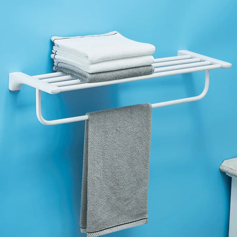 

White 304 Stainless Steel Bathroom Hardware Accessory Set Towel Rack/Ring Paper/Toilet Brush Holder Corner Shelf Hook Tissue Box