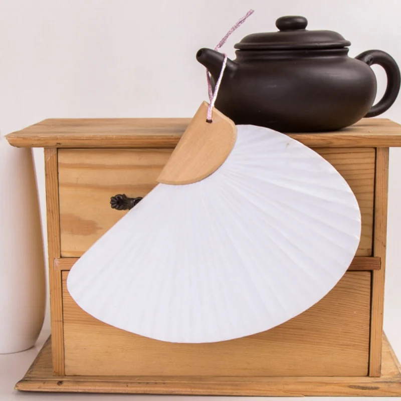 

Solid White Hand Fan Double Sided Blank Folding Fan, DIY Handcraft Painting Fan, Wedding Celebration Birthday Party Favor