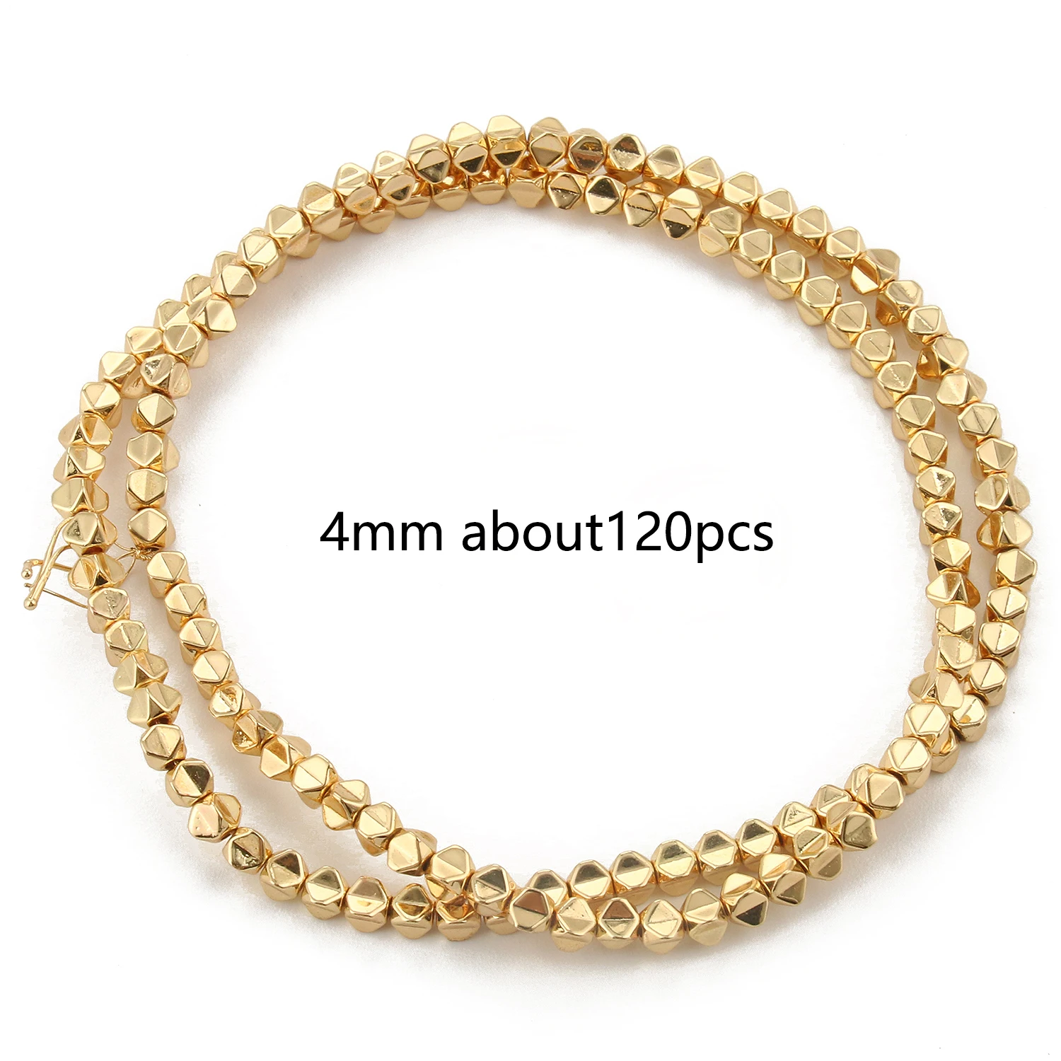 Gold Plated Hematite Gravel Spacer Beads