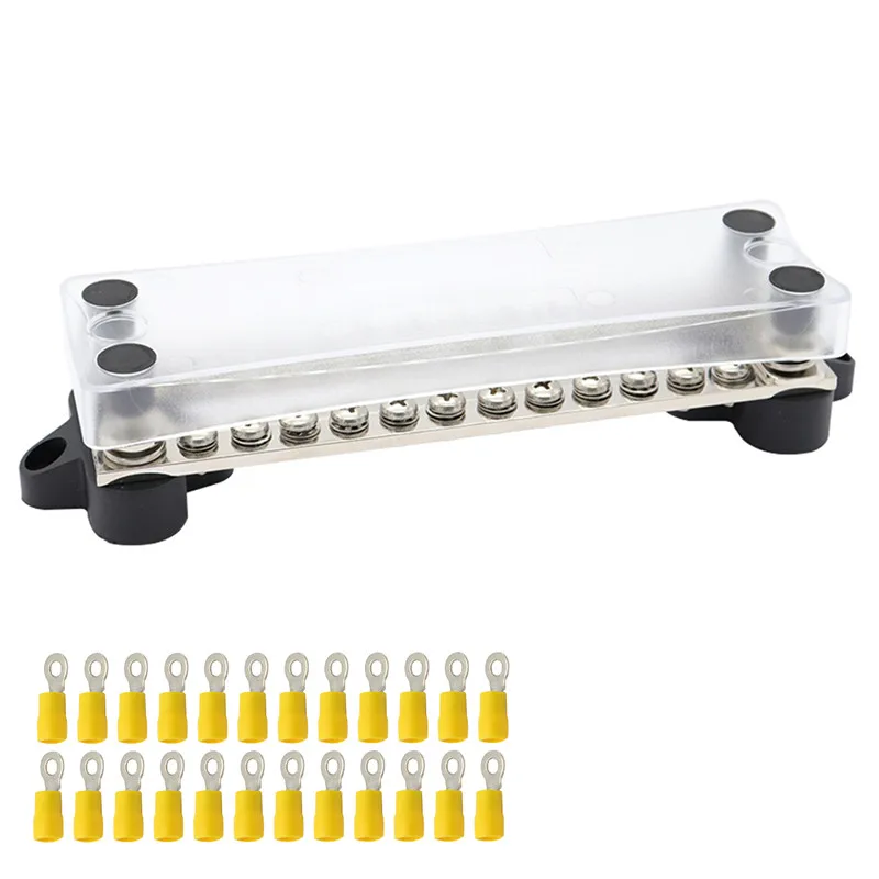 Dual bus bars with removable connecting link Bus Bars 0