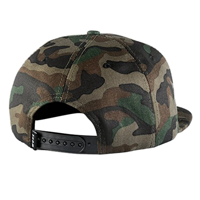 WuKe 2 шт Вышивка Snapback, бейсболка с плоским козырьком хип-хоп кепки, зеленый камуфляж и черный камуфляж волны