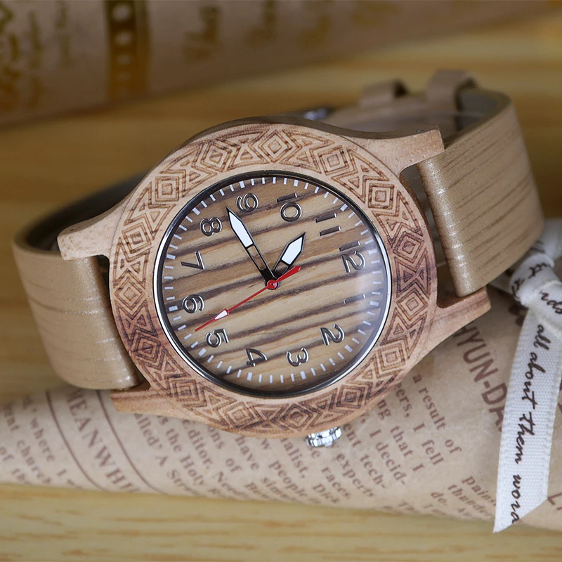 

Imitation Wood Watch Men Women Quartz Imitate Wooden Watch Mens Soft Leather Band Wrist Watches with Box