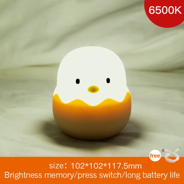 decorative night lights Led Children Touch Night Light Soft Silicone USB Rechargeable Bedroom Decor Gift Animal Egg Shell Chick Bedside Lamp night lamp for bedroom wall Night Lights