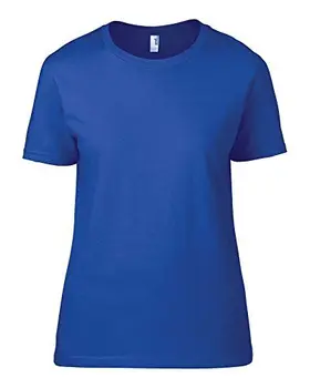 

Camiseta Anvil, básica, semientallada, para mujer Azul Azul De Neón XX-Large