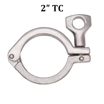 

2" Tri Clover Clamp, Stainless Steel 304 3A Standard, Sanitary Brewer Hardware