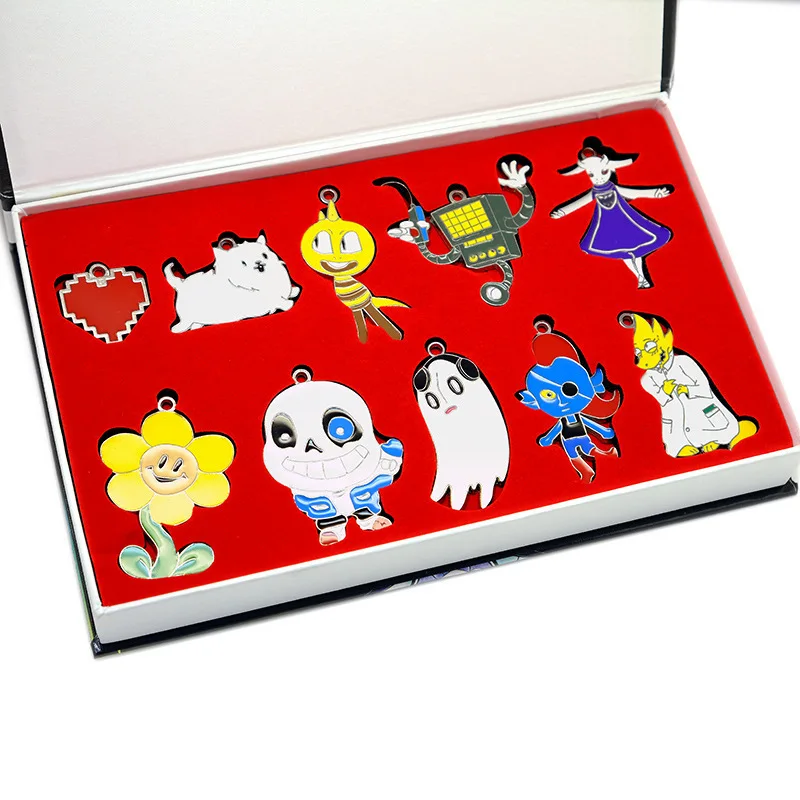 

Legend under Necklace Undertale Related Products Sans Accessories Game Anime Peripheral Keychain Pendant Set