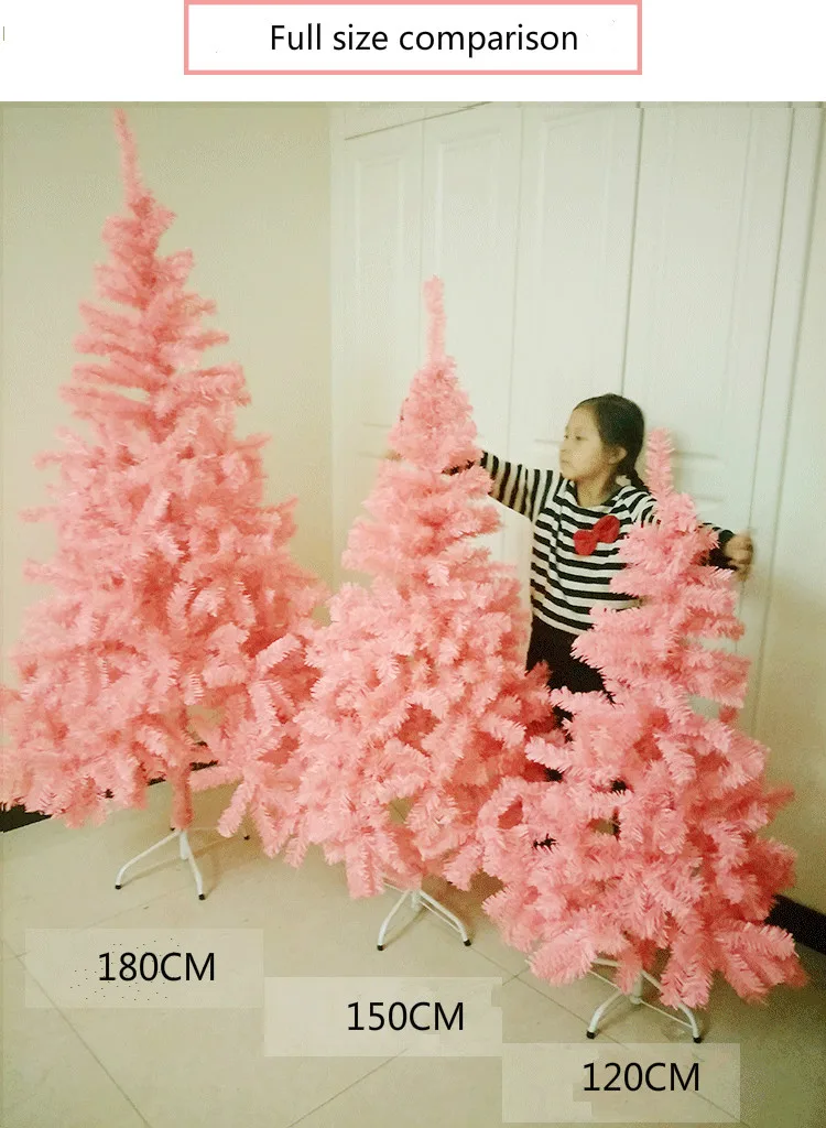 120 см, 150 см, 180 см, розовая Рождественская елка для дома, рождественские украшения, праздничные вечерние украшения
