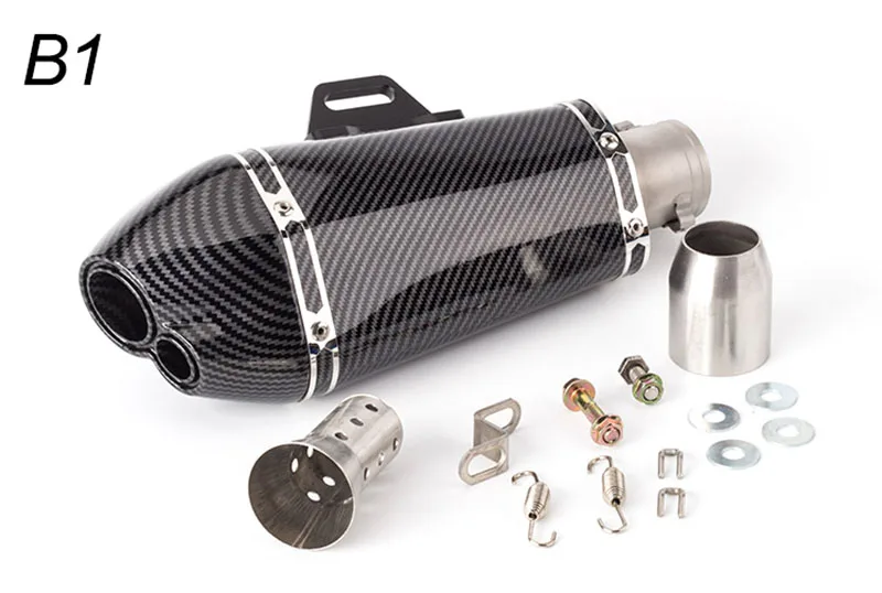 51 мм Мотоцикл выхлопная труба akrapovic глушитель выброса выхлопных газов Moto с дБ убийца для Z250 CBR500RR Z900 ZX6R для мотокросса - Цвет: B1