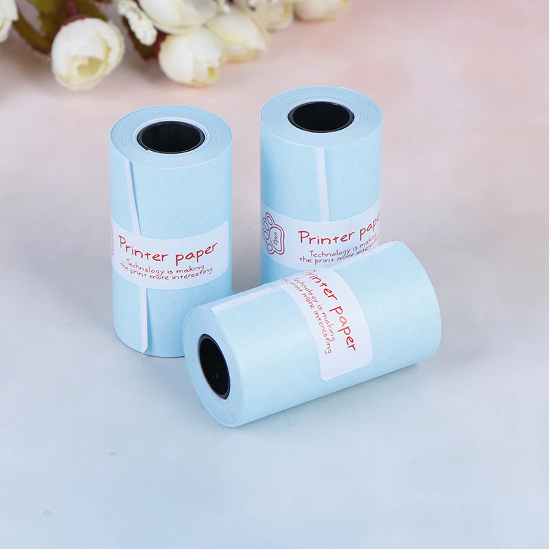 3Rolls Thermal Printing Roll Paper Stickers 57mm x 30mm For Pocket Paperang Photo Printer