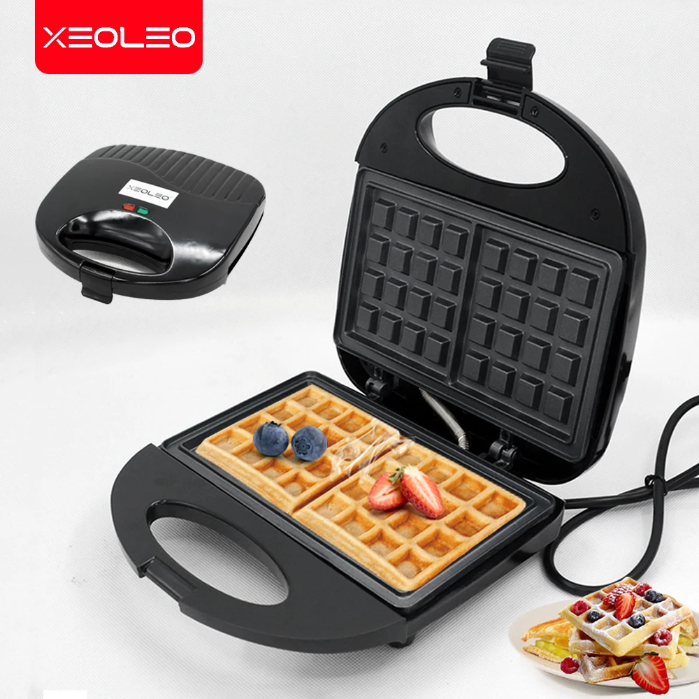 Xeoleo Household Waffle Maker Mini Breakfast Making Machine Bread Baking Bubble Egg Food Cake Forno Teglia Antiaderente Sostituibile