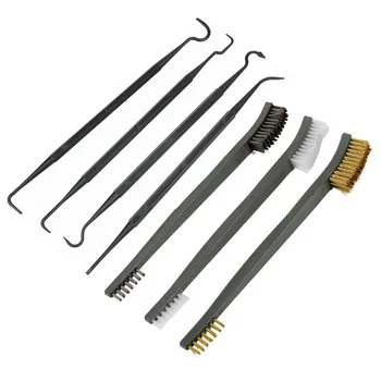 

7pcs/Set 3pcs Steel Wire Brush + 4pcs Nylon Pick Set Universal Gun Hunting Cleaning Kit Tactical Rifle Pistol Gun Cleaning Tool