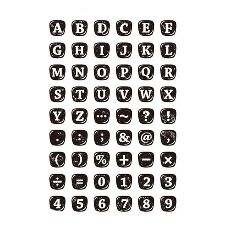 

ZFPARTY Keyboard Letters Transparent Clear Silicone Stamp/Seal for DIY scrapbooking/photo album Decorative card making