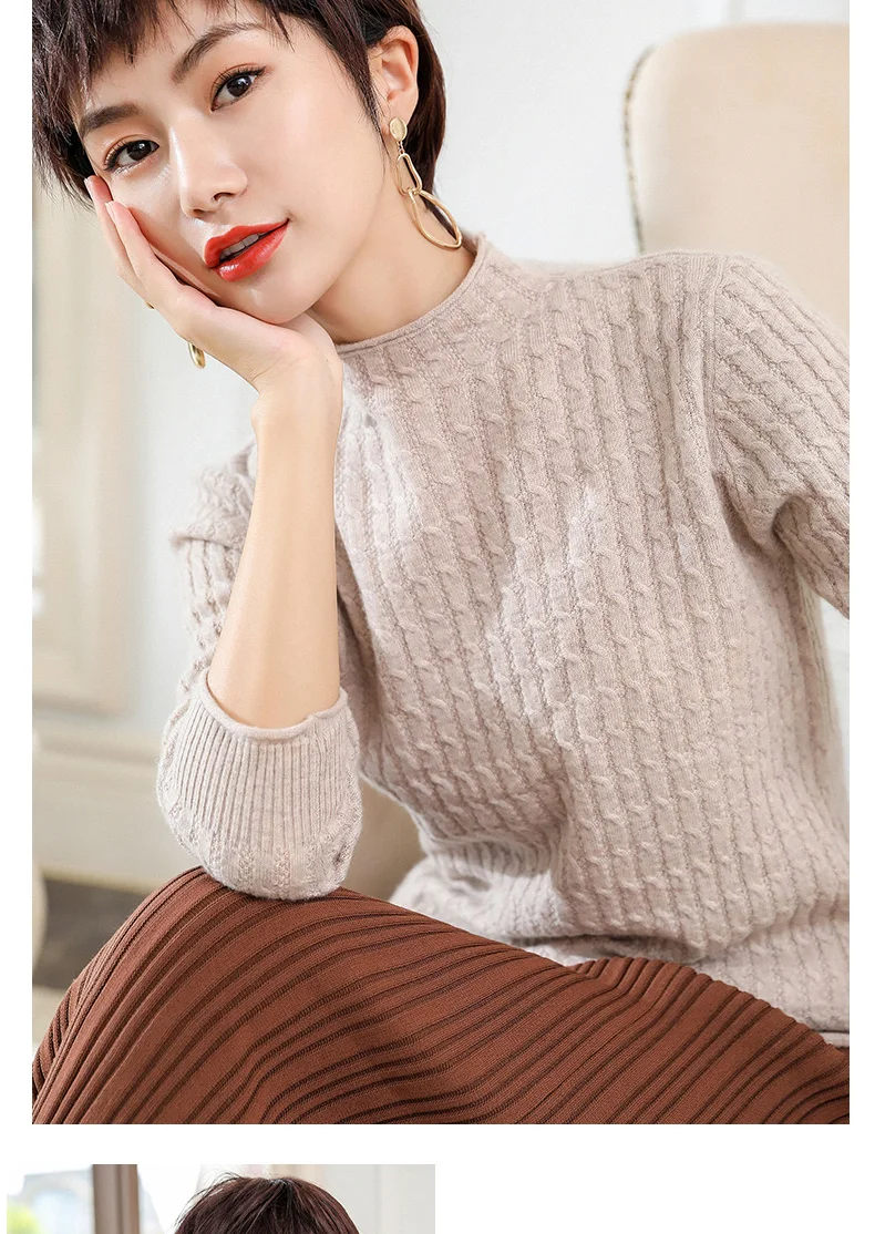 Helovi 100% кашемировые пуловеры зимний женский кашемировый свитер вязаный женский свитер и пуловеры монгольское кашемировое пальто