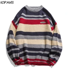 #Special Offers ICPANS Loose Woemn Men Pullovers Kintting Sweater Striped Casual Hip Hop Clothing Cotton Japanese Style Sweater Man 2019 Spring #Special Offers ICPANS Loose Woemn Men Pullovers Kintting Sweater Striped Casual Hip Hop Clothing Cotton Japanese Style Sweater Man 2019 Spring