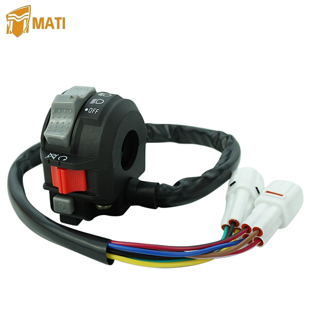 Left Handlebar Switch Control Engine Start Run Off Headlight for Yamaha YFZ450 Warrior 350 Bear Tracker Grizzly Raptor 125 250