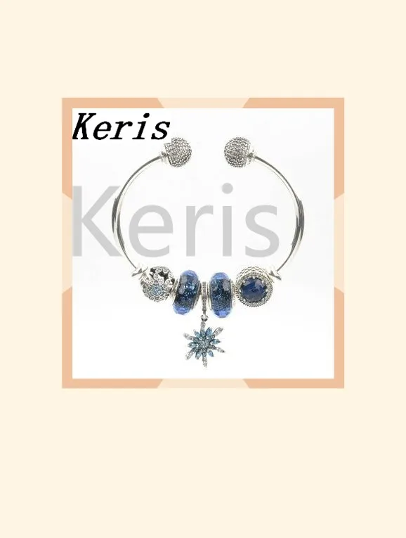 

High Quality Reproduction 1:1 100%925 Pure Silver New Snow Star String Decoration Open Bracelet Free Of Charge