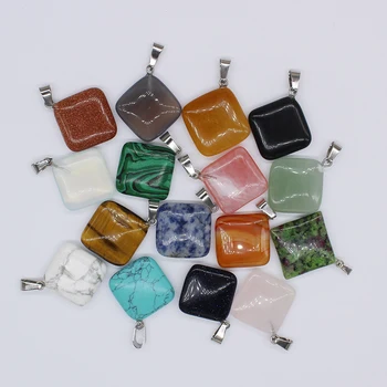 

Wholesale 30 pieces/batch of various natural stone heart-shaped pendant jewelry, made of high-quality 20mmx20mm, dz180 products