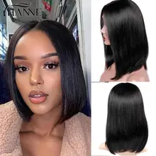 Aliexpress - HANNE Lace Front Human Hair Wigs For Black Women Natural Black Pre Plucked 150% Density Straight Brazilian Lace Human Hair
