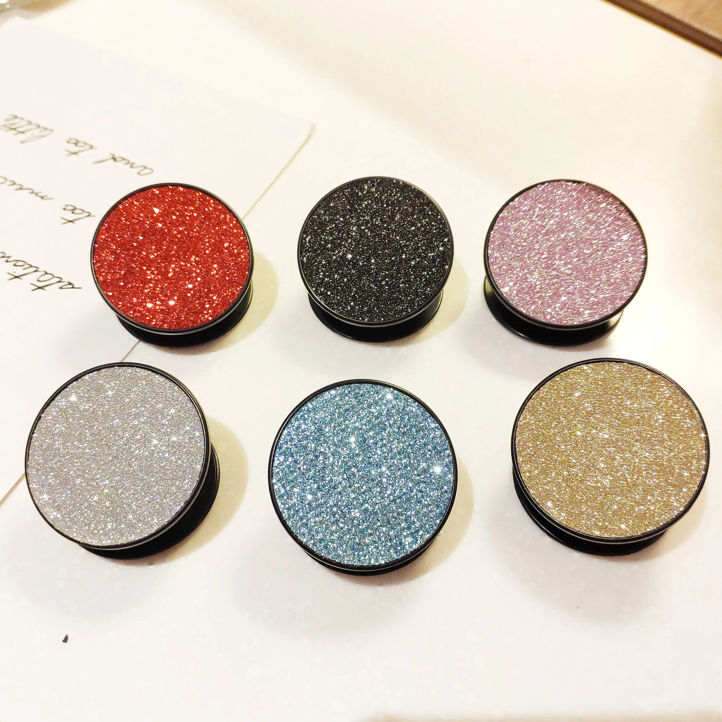 Sequin phone accessories stand mobile stand mobile phone hd projection bracket mobile ring holder soporte celular escritorio