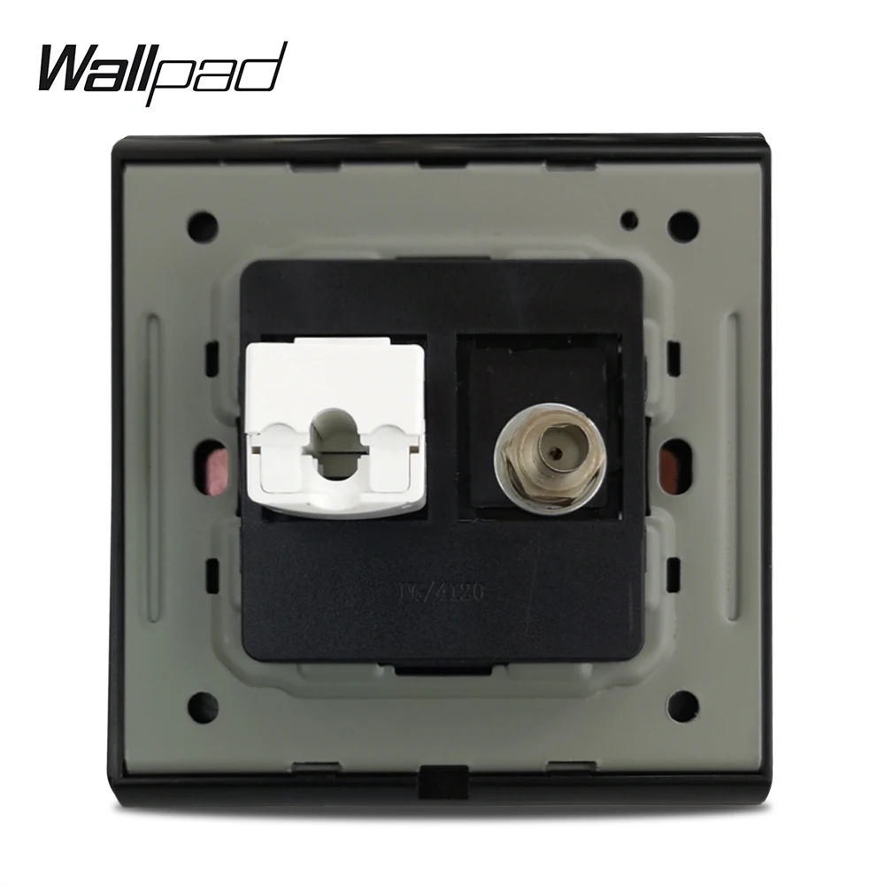Горячая продажа ТВ данных компьютерная сеть CAT5 RJ45 розетка Wallpad роскошная кожаная