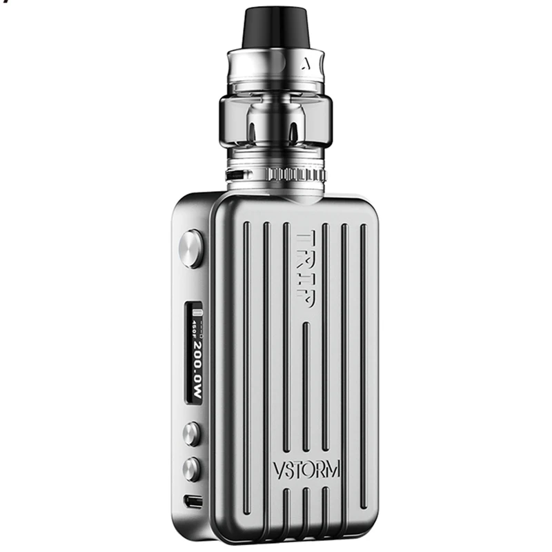 Серебристый Vapor Storm Trip 200 Вт коробка мод скользящая верхняя заполнение танк дисплей TCR CCW электронная сигарета РБА Танк огромный вейп мод. Комплект - Цвет: Серебристый