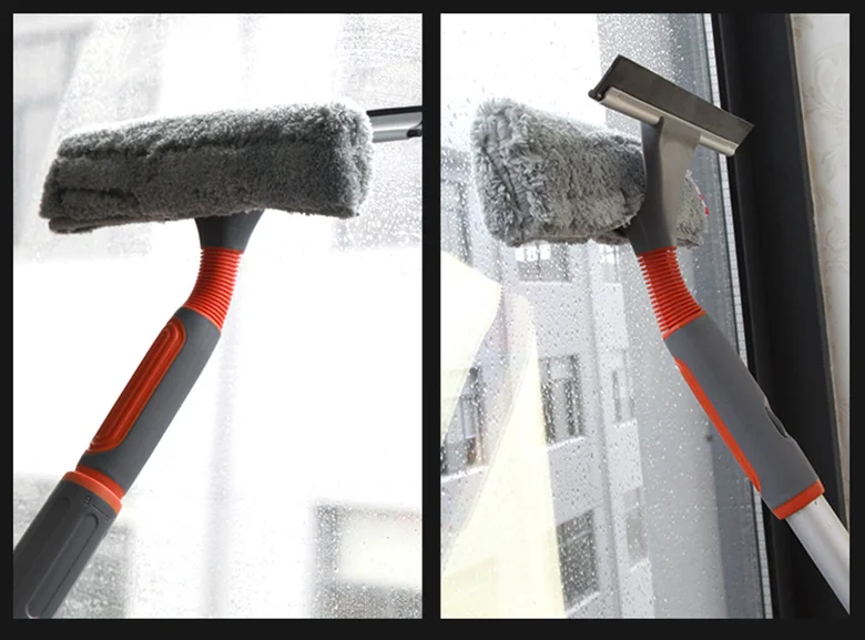 

Home Window Cleaning Glass Cleaner Brush Tool Multiple Double Side Building Retractable Pole Window Device Washing Dust LF589