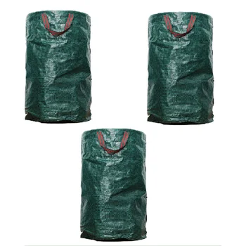 

Durable 120L Garden Garbage Bags-Garbage Bags with Handles Garden Sacks Reusable 3Pcs