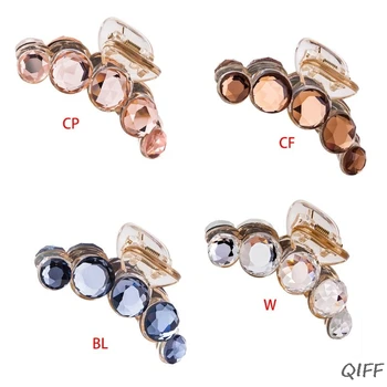 

Women Crystal Hair Clip Crab Claw Ponytail Holder Clamp Girls Barrettes Headwear
