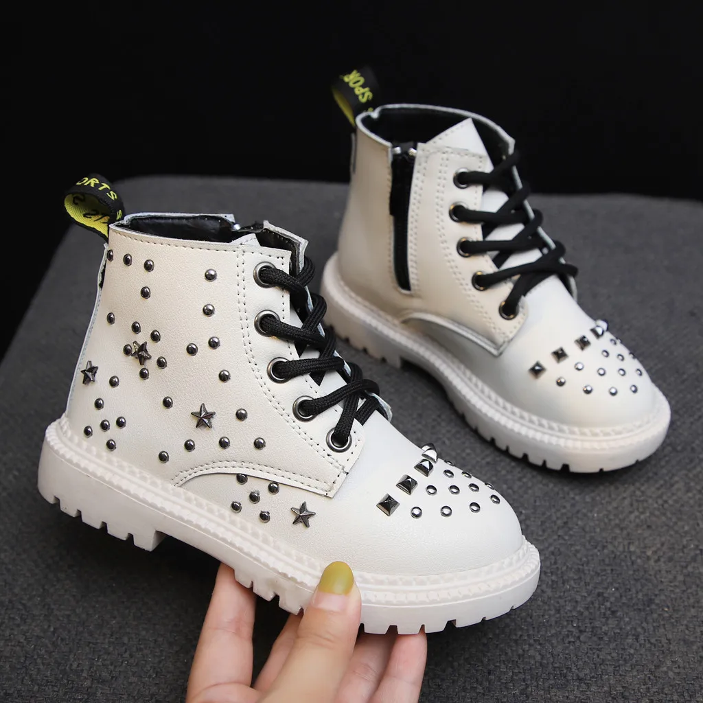 winter boys boots leather children snow boots Kids Boots Boys Girls Winter Toddler barefoot shoes kids leather#3