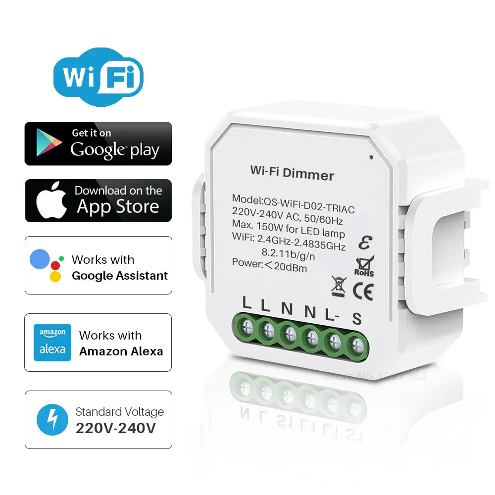 Умный Wi Fi диммер переключатель Tuya Smart Life APP дистанционное управление Сделай Сам