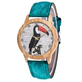 

High-quality Brand new Beneficial Men Women Parrot Quartz Watch Band Steel Digital Sport Wrist Wathch Vintage Steel