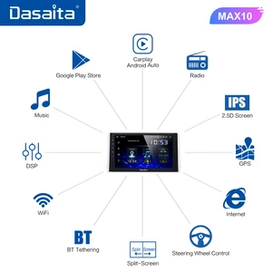 Image 4 - Dasaita 10.2 "IPS écran voiture multimédia Android 10.0 pour Toyota RAV4 Radio 2018 2019 TDA7850 GPS Bluetooth autoradio MAX10 