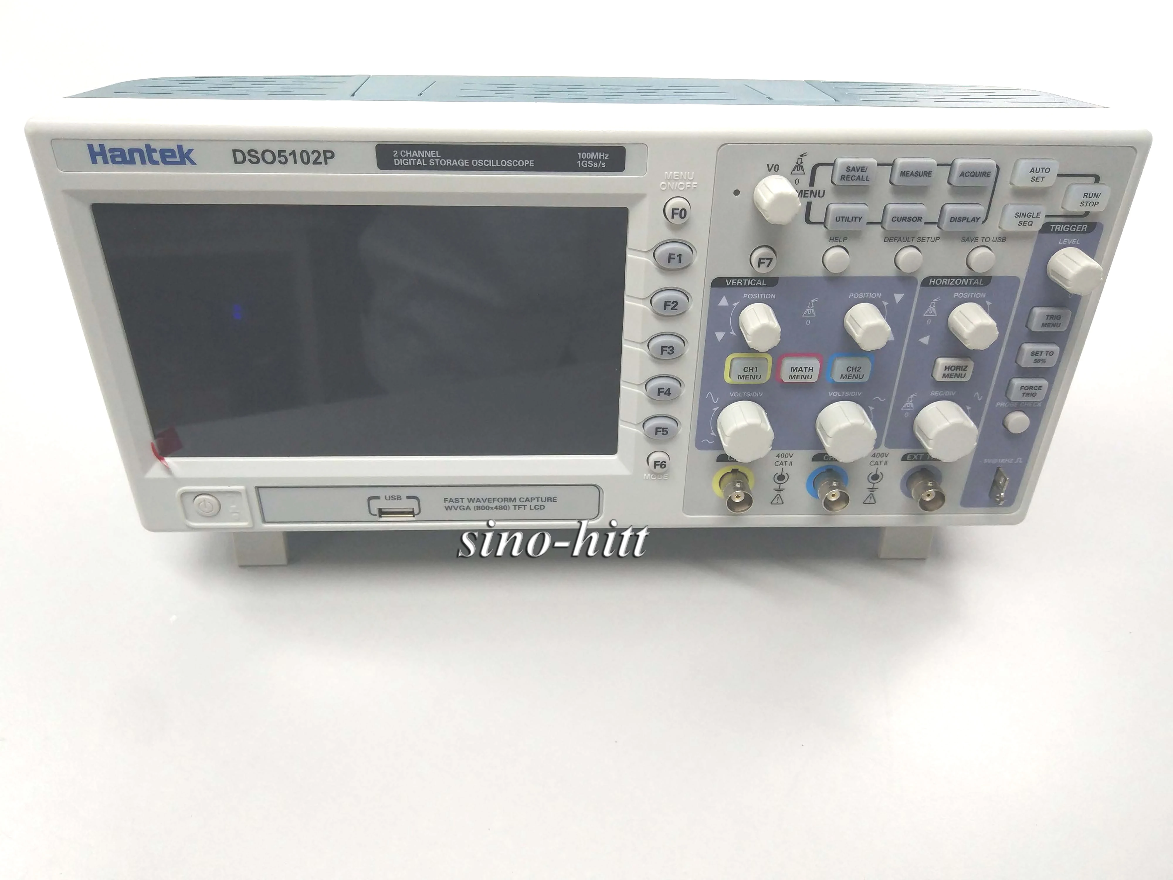 

Hantek DSO5102P Digital Oscilloscope 100MHz 2Ch 1GS/s 7'' TFT LCD 800x480 Record Length 24K USB AC110-220V