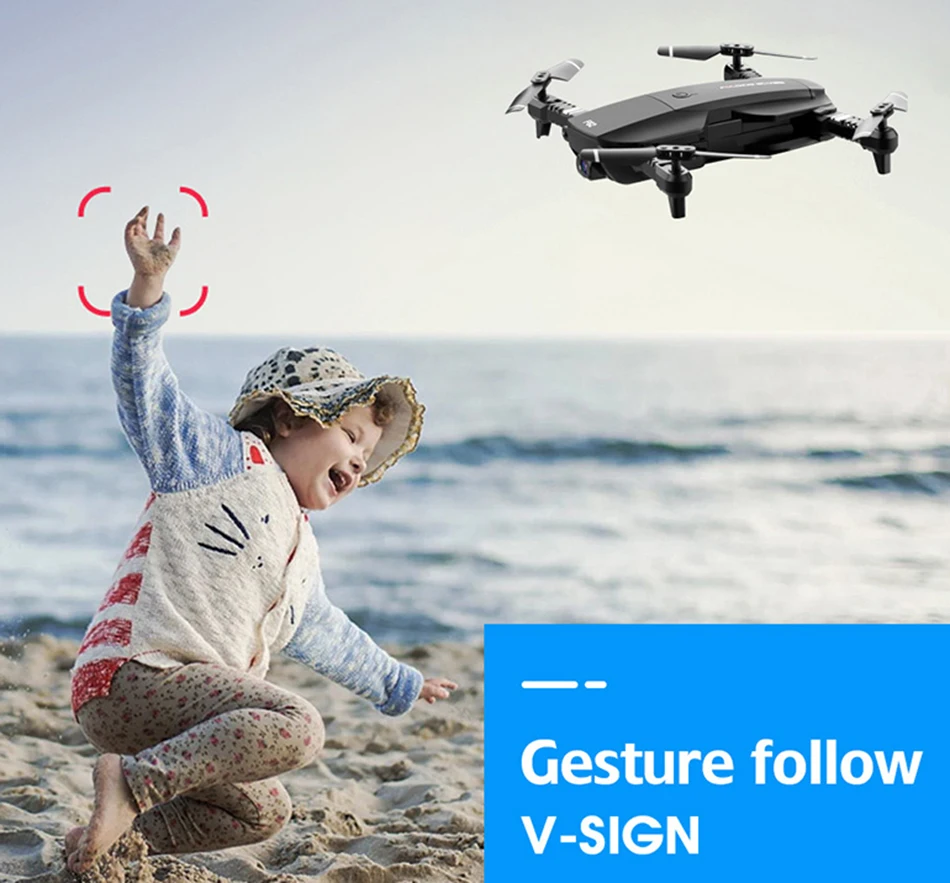 KEELEAD F62 MINI Drone Quadcopter 4K WIFI Wide Angle dual Camera Drone Gesture Control light flow positioning Folding RC dron