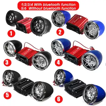 

1 Pair 12V Universal bluetooth Sound System SD USB MP3 FM Motorcycle Audio Remote Control Stereo 2 Speakers Waterproof
