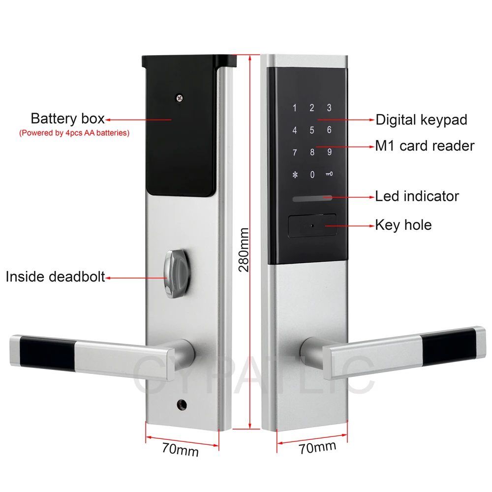 Bluetooth Smart Home Keyless Intelligent Door Lock TTlock app Cerradura Inteligente With TThotel Online Management System