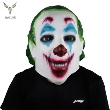 

Waylike Halloween Clown Green Hair Latex Mask Head Set Halloween Horror Mask Adult Latex Mask For Halloween Easter Party