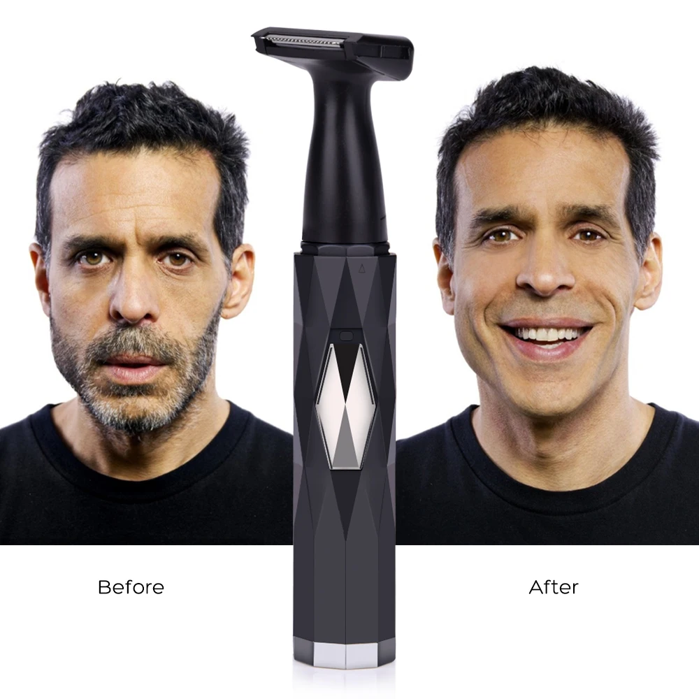 Портативный электрический триммер для волос в носу, инструмент для стрижки бороды, заряжаемый от USB, бритва для бритья, мужские инструменты для ухода за волосами для путешествий