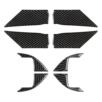 

8Pcs Set Carbon Fiber Car Sticker For Camry 18-19 Inner Door Trim For Toyota 8-Generation Decorative Frame Cover Trim