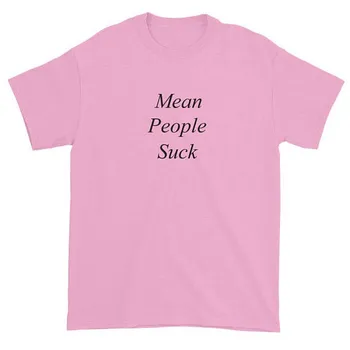 

Kuakuayu HJN Mean People Suck Letter Print Top Tee